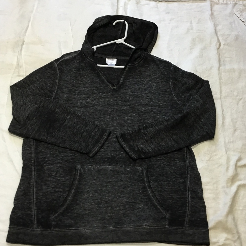 Danskin Now Dark Charcoal Hooded Pullover Sweatshirt